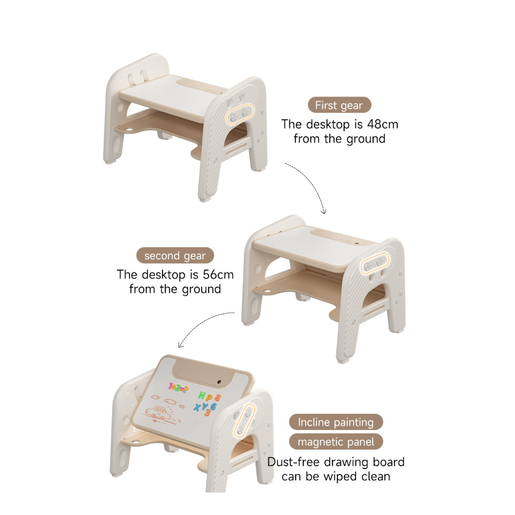 Escritorio Infantil Multifuncional con Silla Ergonómica