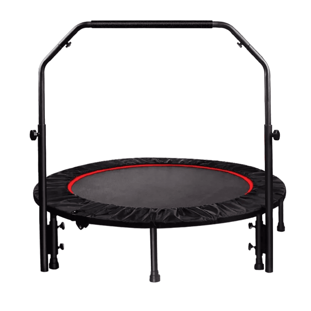 Mini trampolín fitness de 40” con barra ajustable