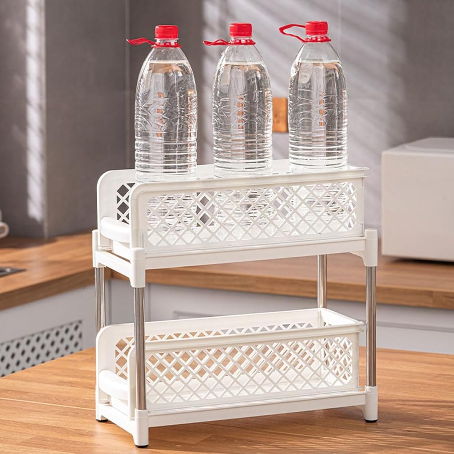 Organizador plástico con  rieles