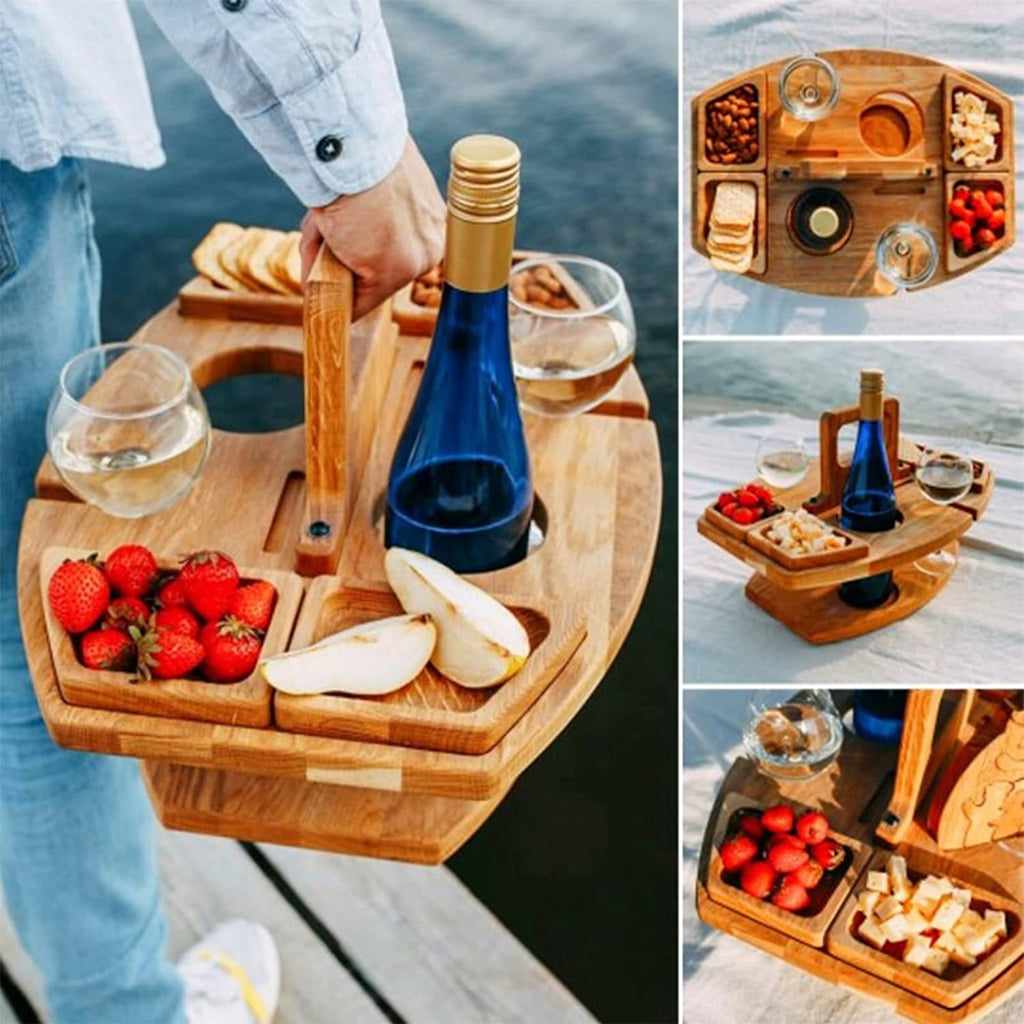 Mesa de Pino Portátil para Picnic