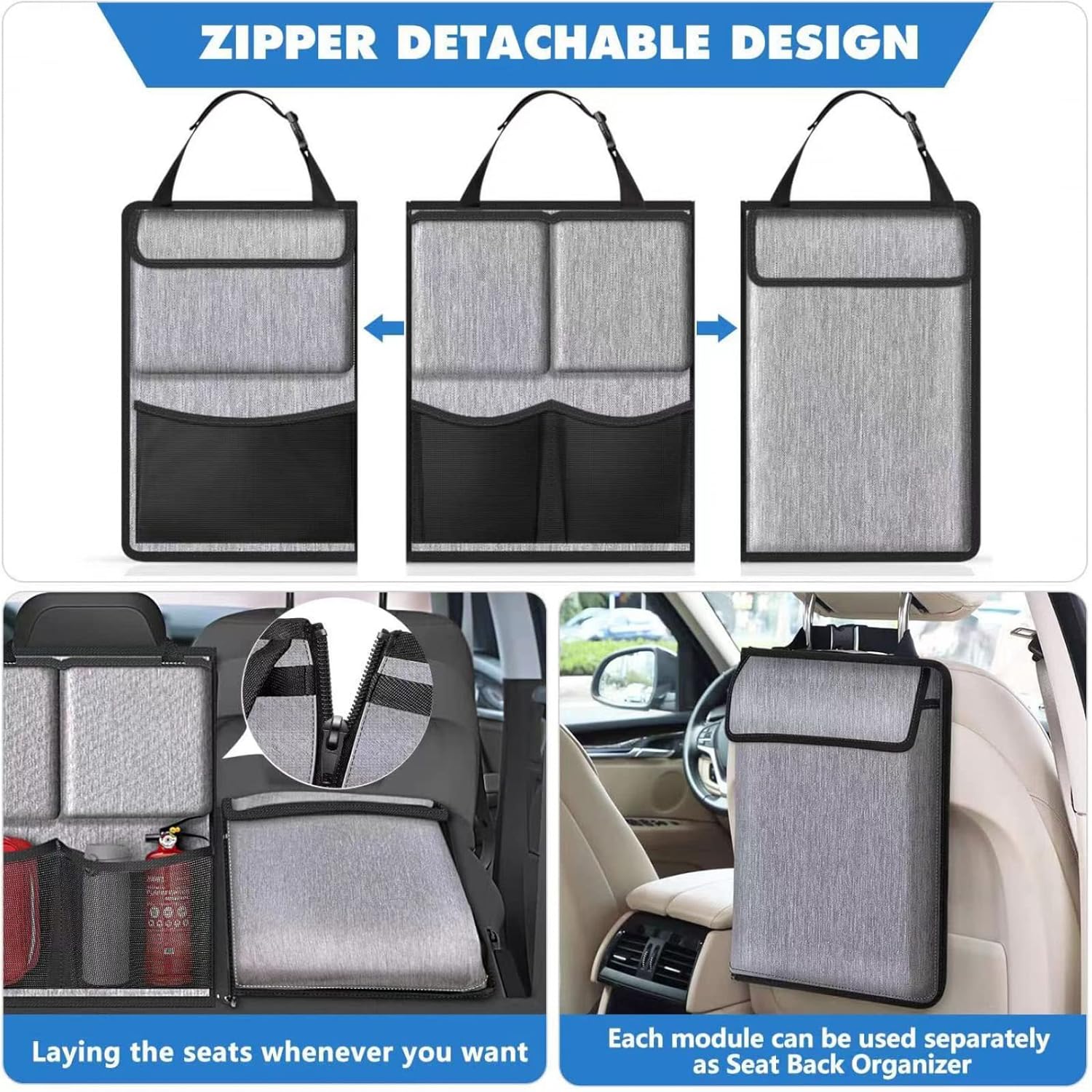 Organizador para asiento trasero de carro