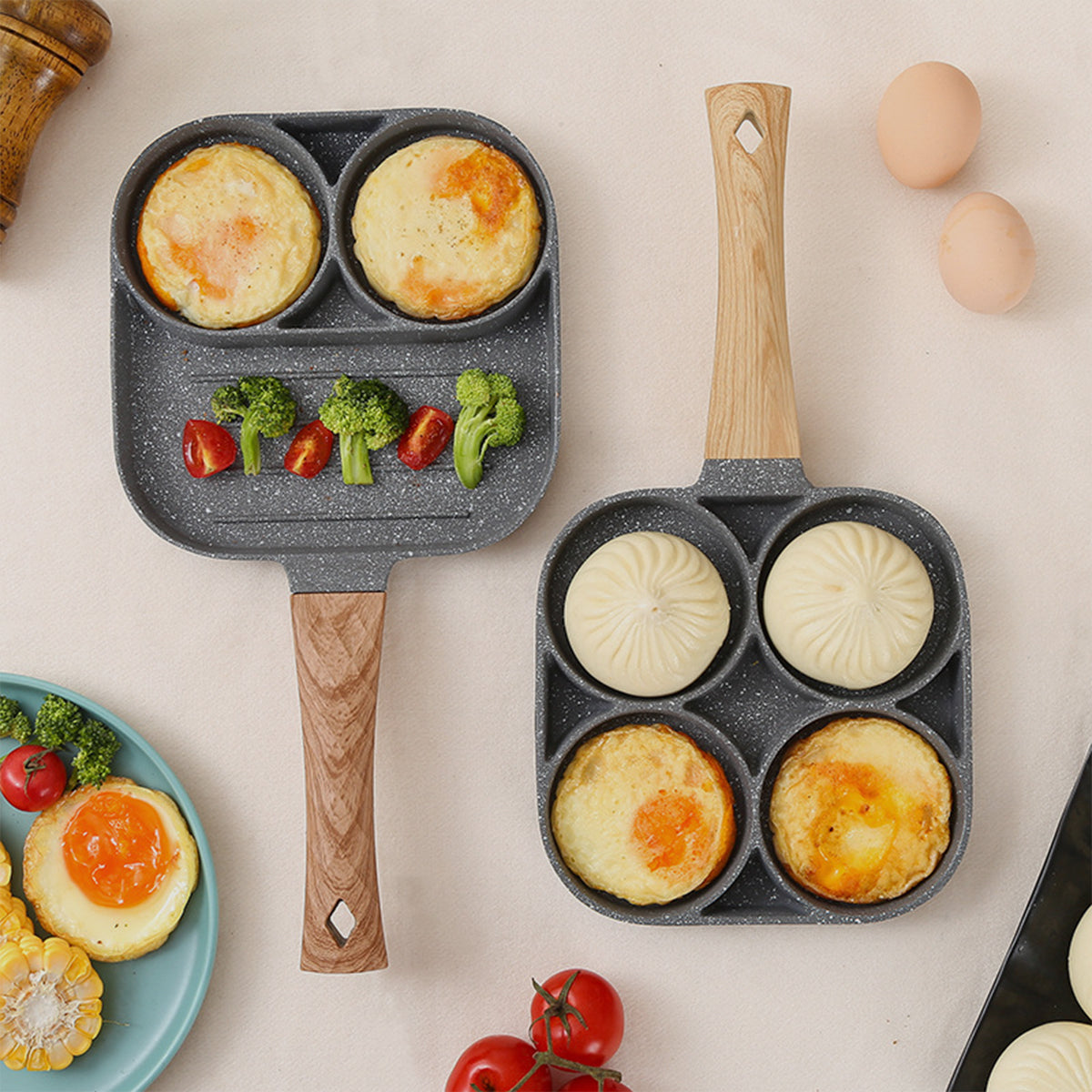 Sartén de Cocina 4 espacios