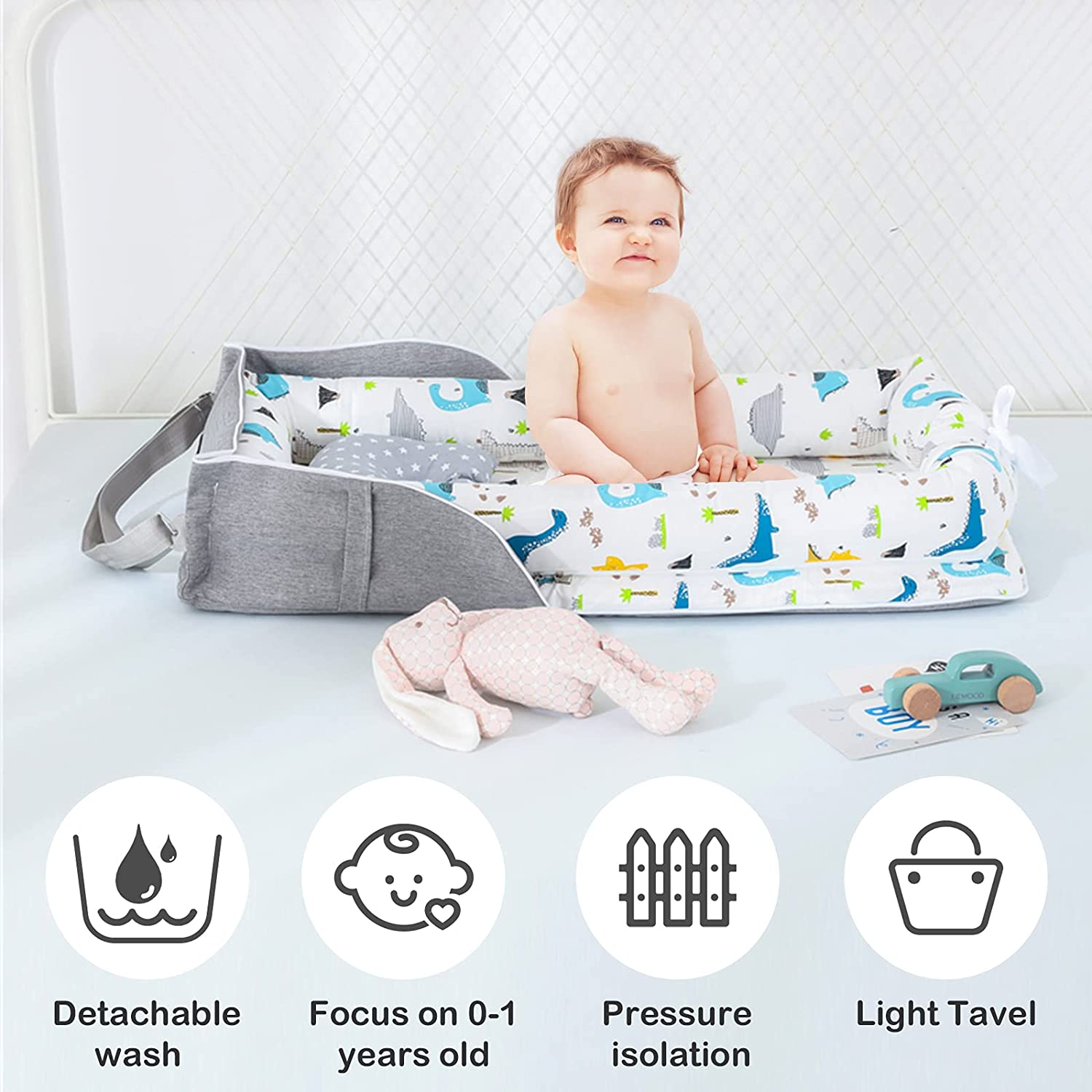 Cama Portátil con Almohada