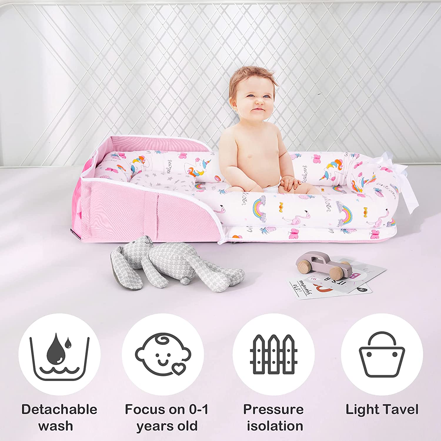 Cama Portátil con Almohada