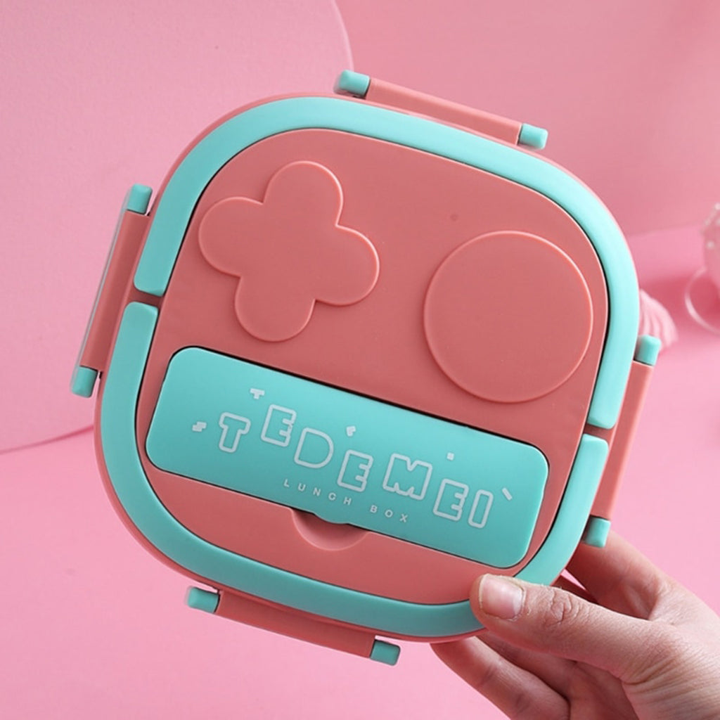 Lonchera de acero inoxidable con compartimentos para niños a prueba de fugas