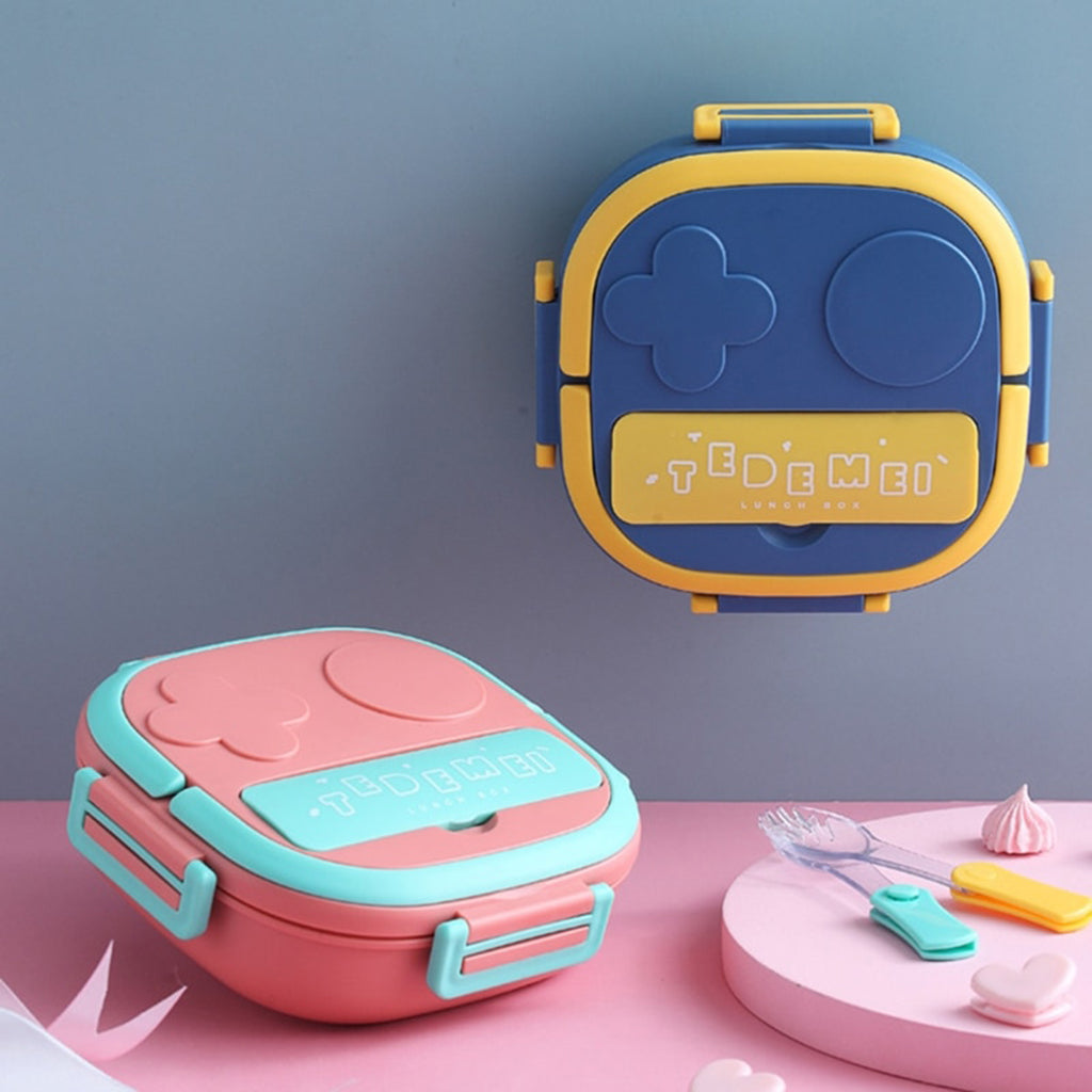 Lonchera de acero inoxidable con compartimentos para niños a prueba de fugas